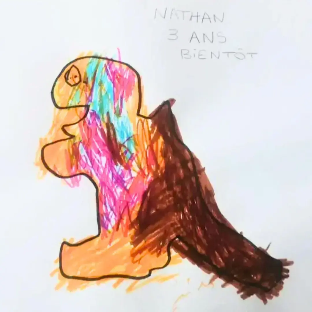 Dessin de Nathan, 3 ans
