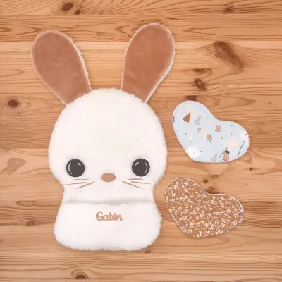Le doudou Bee Doux Gabin le Lapin est LE doudou odeur de maman grâce à ses coussinets qui porte votre odeur