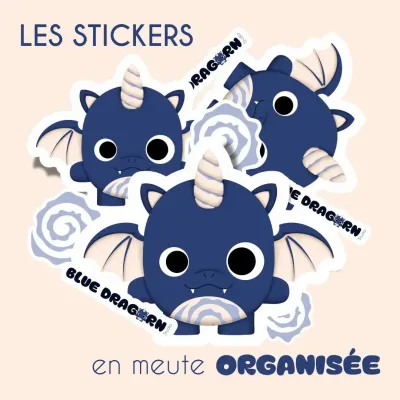 Les stickers Blue Dragorn | Du loufoque à coller et à collectionner sans modération