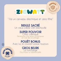 Carte personnage de Zigwatt avec citation et pouvoir dragornesque