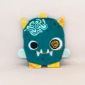 Doudou collector Zigwatt debout – doudou monstre fait main en France, édition limitée Blue Dragorn