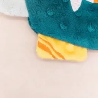Patte brodée du doudou Zigwatt – textures stimulantes pour bébé, cadeau de naissance unique