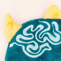 Cerveau brodé de Zigwatt – doudou original Blue Dragorn avec détails ludiques pour enfants