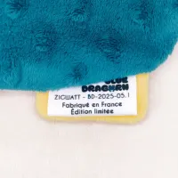 Étiquette collector Blue Dragorn – doudou fait main numéroté, fabriqué en France