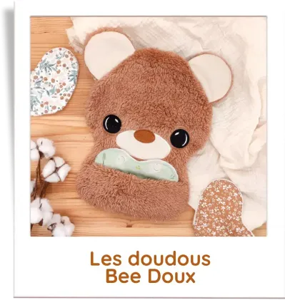 Les doudous Bee Doux, les doudous qui porte votre odeur apaisante et transmet votre amour