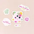 Lot de 6 stickers Grizzle en vinyle mat, personnage collector Blue Dragorn