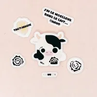 Lot de 6 stickers Meuulky vinyle mat – Fluffonin collector Blue Dragorn