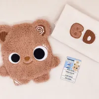 Pack complet Toffuzz – doudou collector avec pochette brodée et carte à collectionner