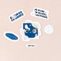 Lot de stickers Nebulo de Blue Dragorn Studio - personnage bleu galactique et éléments illustrés en autocollants mignons