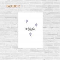 Affiche couleur de naissance Ballons 2 - Atelier Bombus