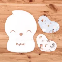 Le doudou odeur de maman Mirage le Nuage et ses deux cœurs coussinets lavable et réutilisable