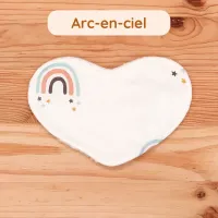 Cœur supplémentaire pour doudou Bee Doux motif Arc-en-ciel