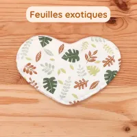 Cœur supplémentaire pour doudou Bee Doux motif Feuilles exotiques