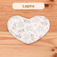 Cœur supplémentaire pour doudou Bee Doux motif Lapins