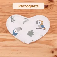 Cœur supplémentaire pour doudou Bee Doux motif Perroquets