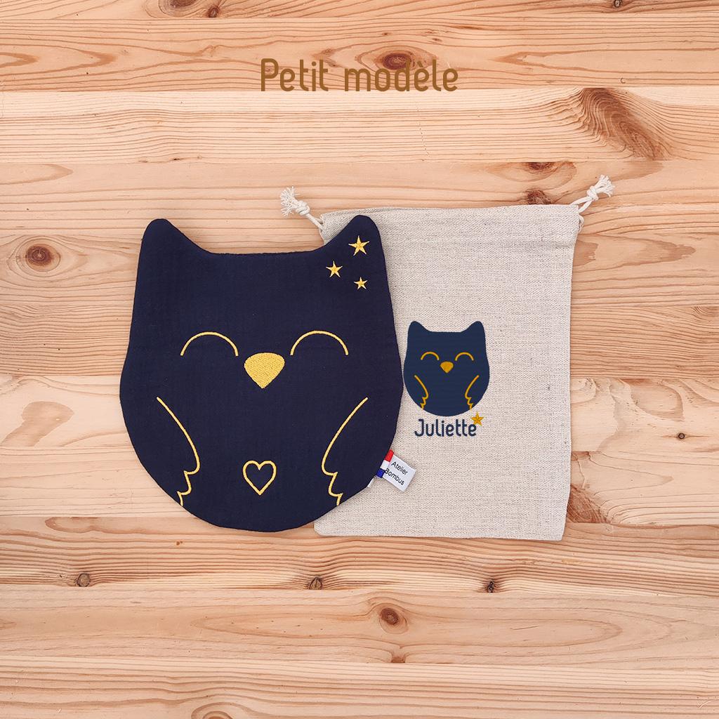 La petite pochette et le doudou Juliette la Chouette
