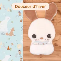 Le doudou Bee Doux Gabin le Lapin, c'est le doudou Maman Bébé qui porte votre odeur maternelle avec son coussinet Douceur d'hiver