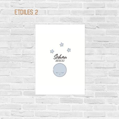 Affiche de naissance Etoiles 2