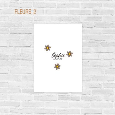 Affiche de naissance Fleurs 2