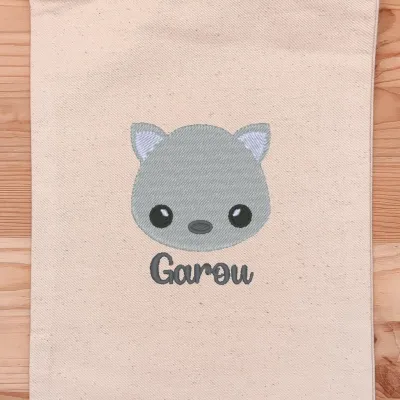 Pochette Brodée Garou le Loup