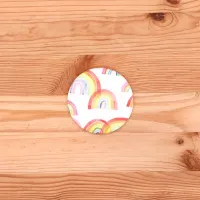 Le miroir de poche avec un tissu motif Arc-en-ciel