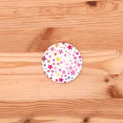 Le miroir de poche avec un tissu motif Etoiles