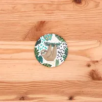 Le miroir de poche avec un tissu motif Jungle