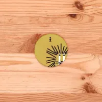 Le miroir de poche avec un tissu motif Lion