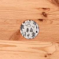 Le miroir de poche avec un tissu motif Petite Forêt