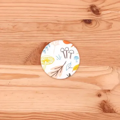 Le miroir de poche avec un tissu motif Sous Bois