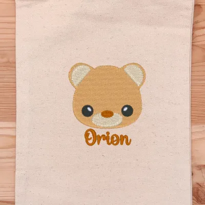 Pochette Brodée Orion l'Ourson