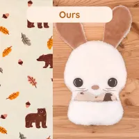 Gabin le Lapin est le doudou apaisant odeur de Maman grâce à son coussinet Ours qui porte votre odeur