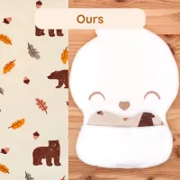 Le Doudou Bee Doux et ses deux coussinets lavables amovibles fabriqué en France