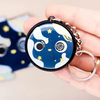 Porte-clés Nebulo – dragorn galaxie bleu nuit – porte-clé cosmique original fabriqué en France