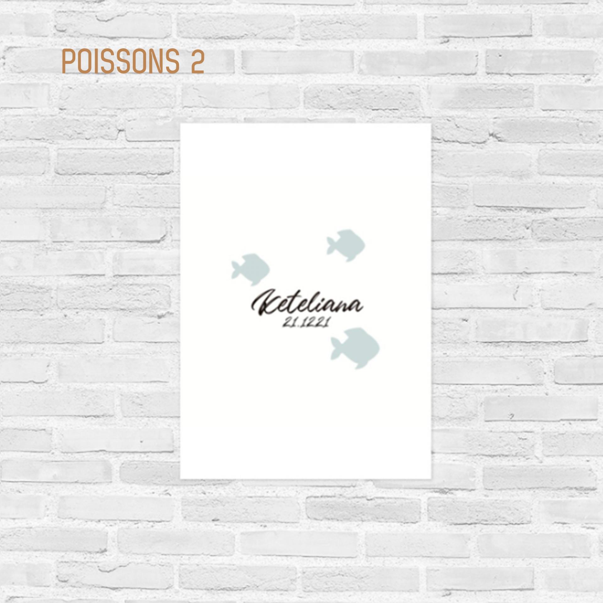 Affiche couleur de naissance Poissons 2 - Atelier Bombus