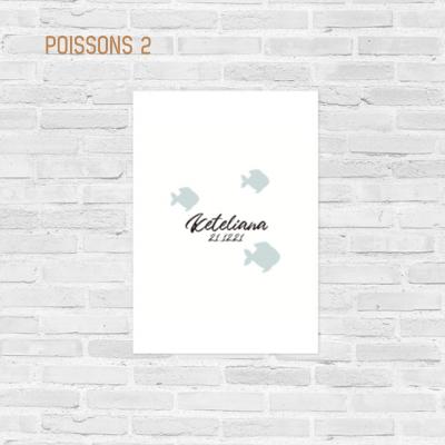 Affiche de naissance Poissons 2