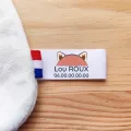 Étiquettes nominatives pour doudous -  Panda Roux