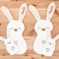 La famille de doudous d'aide à la séparation Paulin le Lapin est la réponse pour apaiser l'angoisse de la séparation - Doudou Lapin - Atelier Bombus