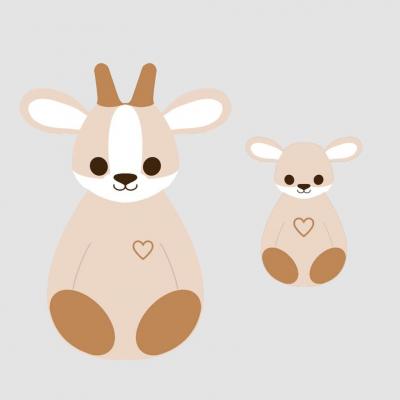 Croquis du doudou de face - Conception sur mesure - Atelier Bombus – Emy et Maria 2140