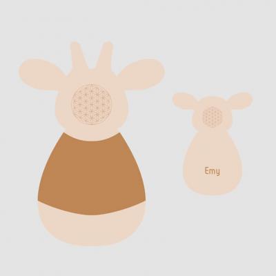 Croquis du doudou de dos - Conception unique - Atelier Bombus - Emy et Maria 2140