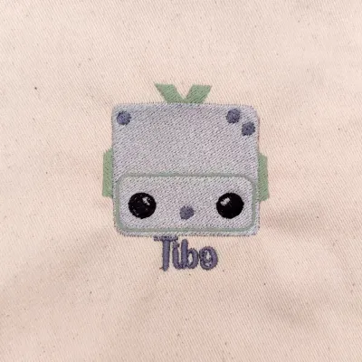 Pochette Brodée Tibo le Robot